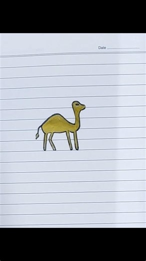 How to draw camel easy| Step by step tutorial for drawing camel| art for beginners and kids #shorts
