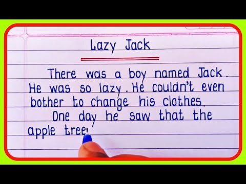 Jack Story Writing In English | Short Story | One Page English writing | Moral Stories-Handwriting