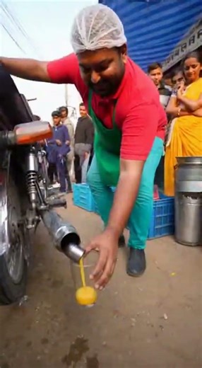 Making Juice in a Motorcycle Tank?! 🏍️🍹 #shortsvideo #food #funny #desifood #desi