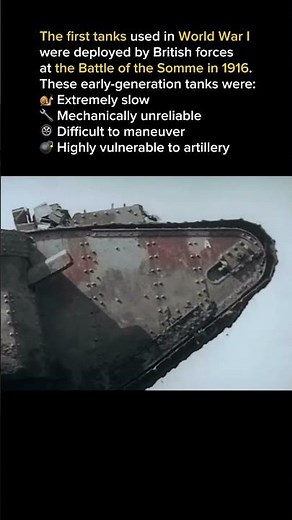 The First Tanks of World War I