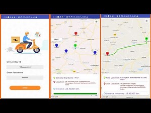 Delivery Boy App with Live tracking on Google Map for eCommerce Shopping App Kodular Thunkable