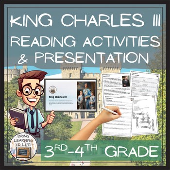 King Charles III Close Reading Passage & Comprehension Activities 3rd–4th Grade