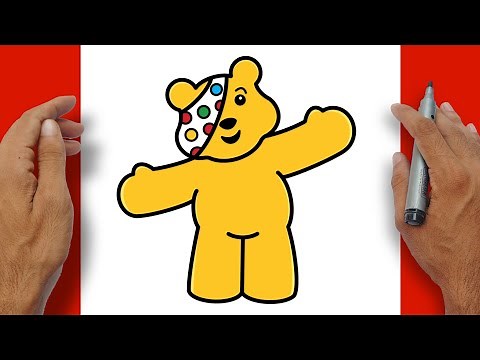 How to Draw PUDSEY BEAR Easy Step-by-step