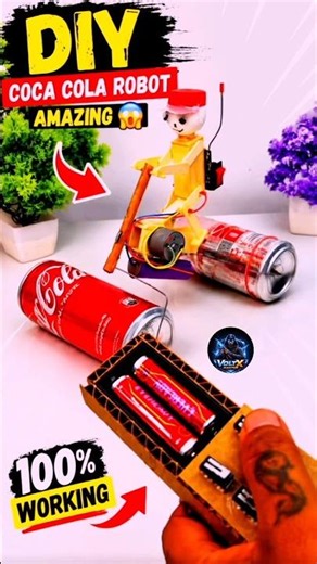 Amazing DIY Coca-Cola Can Robot 🤯🔥 | Remote Control Science Project #shorts #diy #Voltxmaster #bike