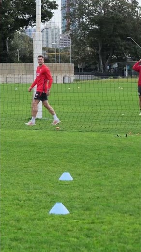 On Mondays, we play footy golf...