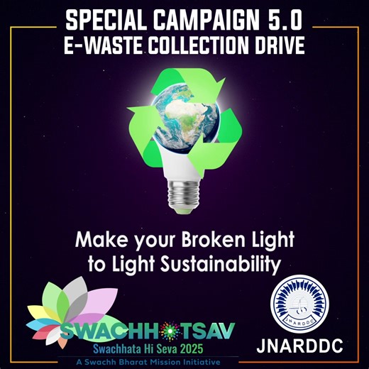 Special Campaign 5.0 E-Waste Collection Drive. SWACHHATA HI SEVA 2025 #SHS2025 #SwachhataHiSeva2025 #Swachhotsav #SwachhataHiSeva #JNARDDC #SwachhBharat #Nagpur #CleanIndiaGreenIndia #SwachhBharatGov #MoJSDDWS #swachhbharatmission Ministry of Mines, Government of India Kishan Reddy Gangapuram Satish Chandra Dubey | Jnarddc Ministry of Mines
