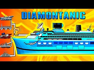 DIAMONTANIC VS MEGA USS Freedom & AIRCRAFT CARRIER | Arena Tank Cartoon