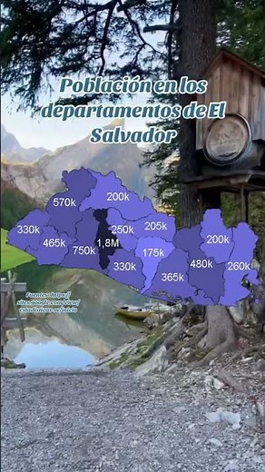 Así se divide la población de El Salvador por departamentos 🇸🇻💙 7 millones de habitantes