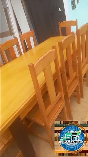 Mesa com 8 cadeiras verniz cerejeira #dicas #dica #viral #verniz #cadeiras #mesa #madeinindia