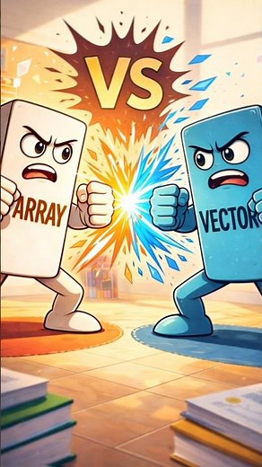 Array vs Vector in C++ 🔥 #cpp #coding #datastructures #cse #shorts