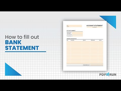 How to Fill out a Bank Statement Online | PDFRun