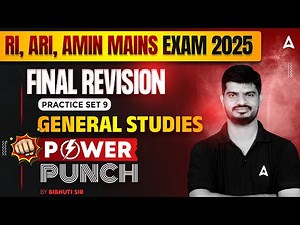 Power Punch | RI ARI Mains Preparation | RI ARI Static General Studies Practice Set 9 | Bibhuti Sir