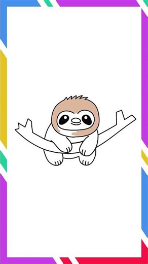 Sloth – Easy Cartoon Drawing Tutorial