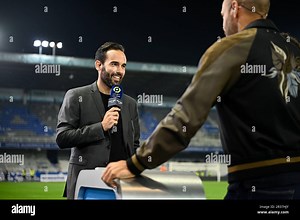 Paris, France. 21st May, 2023. Thibault Le Rol, journalist for Amazon Prime Video channel during the Ligue 1 Uber Eats football (soccer) match between AJ Auxerre (AJA) and Paris Saint Germain (PSG) on May 21, 2023 at Stade Abbe Deschamps in Auxerre, France. Credit: Victor Joly/Alamy Live News Stock Photo - Alamy