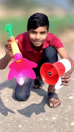 Horn toy and size Megaphone unboxing and testing😍#shorts