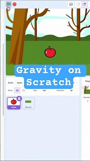 TRY THIS 🔥 - Gravity System in Scratch | Beginner Tutorial #shorts