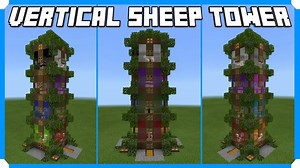 How To Build A Vertical Sheep Tower Farm Minecraft Map