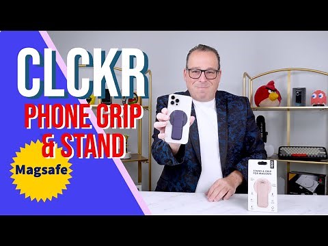 Simple and easy to use: CLCKR, a Mag Safe phone grip and stand.