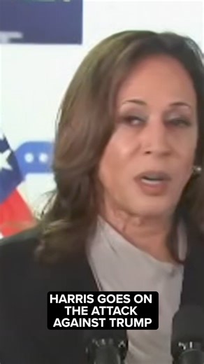 During a speech at her campaign event in Wilmington, Delaware on Monday, Kamala Harris went on the attack against Donald Trump. https://abc7.com/live-updates/biden-steps-down-president-joe-announces-he-is-dropping-out-of-the-2024-presidential-race-kamala-harris-raises-50-million/15078184/ | ABC7NY