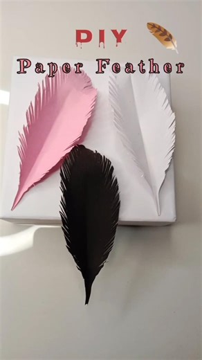 Paper Feather Craft 🪶 | Easy DIY Kagaz Ka Pankh #Shorts