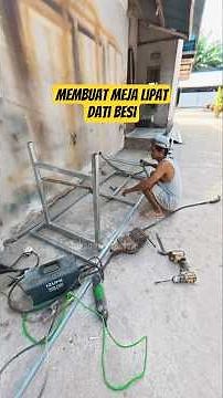 membuat meja lipat dari besi hollow #mejalipat