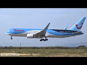Thomson Airways Boeing 767-300ER landing at Rhodes Diagoras Airport
