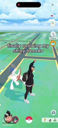 have you guys caught the shiny treecko yet?! 🤩 i love this shiny, i personally think it’s one of the better looking ones. #pokemon #pokemontiktok #pokemongo #foryoupage #gamergirl