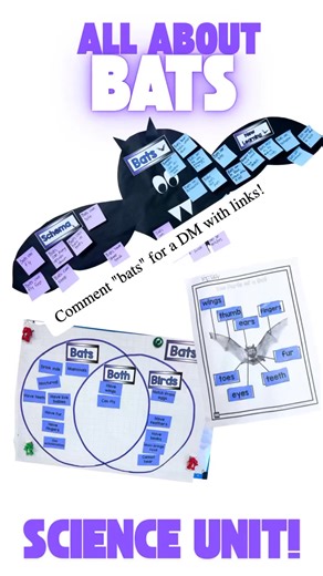 We did the hard part..your lessons are ready to go! Comment "bats" for a DM with link! #kindergartenbats #kindergartenscience #batlessons #batswriting #kindergarten | Kindergarten Smorgasboard