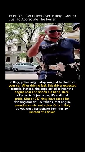 Cop Pulled Me Over For My Ferrari's Engine 🏎️ #supercars #police #shorts