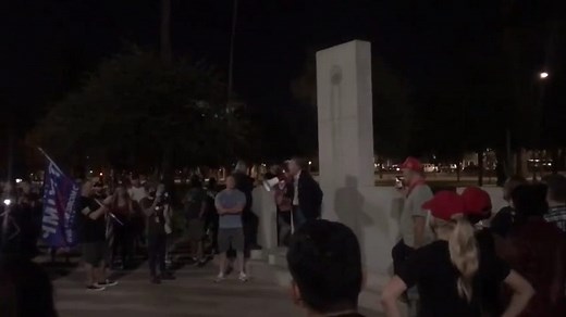 Rep. Paul Gosar addresses Trump supporters at protest in downtown Phoenix
