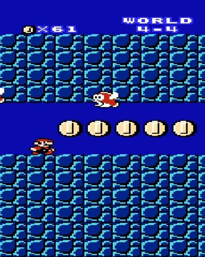 NES Mario Evolution World 4-4 Clear! | Classic Mario Hack Gameplay #games #mario