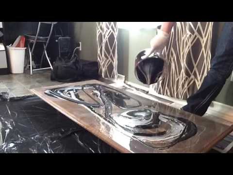 How To Acrylic Pour a Coffee Table Top