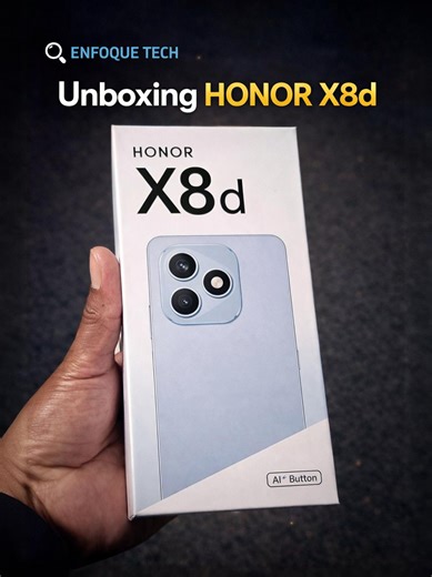 📦 UNBOXING HONOR X8d Hoy abrimos la caja y te muestro TODO lo que viene incluido 👀🔥 Dentro encontramos: ⚡ Cubo de carga rápida HONOR SuperCharge de 45W 🔌 Cable USB Tipo-C 📌 Pin extractor para la SIM 📱 Y por supuesto… el protagonista: el HONOR X8d Ahora vamos con lo que realmente promete este equipo 👇 ✨ Pantalla AMOLED de 6.77” – Resolución 2392 x 1080 – 120Hz de tasa de refresco – Colores vibrantes 100% DCI-P3 – Alto brillo y atenuación PWM 3840Hz (más cómoda para la vista) 🔋 Batería mon
