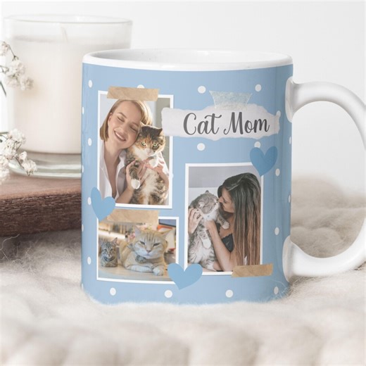 Cat Mom Photo Mug Wrap, Love Cats PNG Mug, Mother's Day Sublimation, Custom Photo Mug Design, Pet Mug PNG, Digital Download. - Etsy