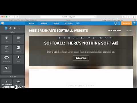 Weebly Tutorial for Students