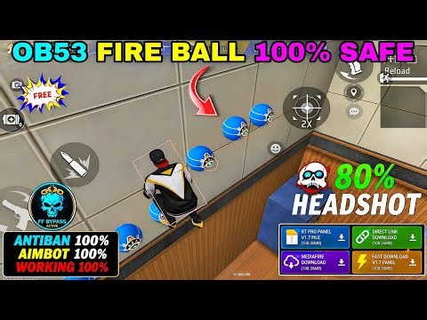 😱 Free Fire OB53 Antiban Fire Ball 🔥 | Mod Menu + Injector OB53 100% Safe ✅