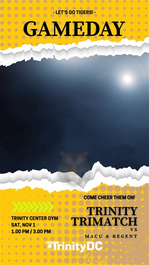 #TrinityDC, come cheer on your #TrinityDCTigers #Volleyball as they take on MACU & Regent in a Tri-match at the Trinity Center, tomorrow, Nov 1, at 1pm and 3pm! #TrinityDCLife | Trinity Washington University | Facebook