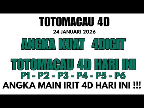 PREDIKSI MACAU 4D 24 JANUARI 2026 | BOCORAN TOTO MACAU 4D HARI INI | RUMUS TOTO MACAU 4D | TTM 4D