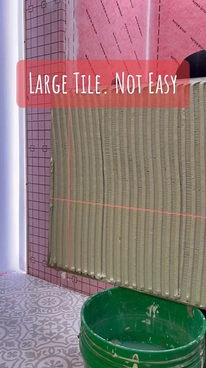 80K views · 594 reactions | Installing large format tile is not that easy #DIY #work #construction #tools #homeimprovement #bathroomremodel #interiordesign #design #tileinstalla | Winnidesigns | Facebook