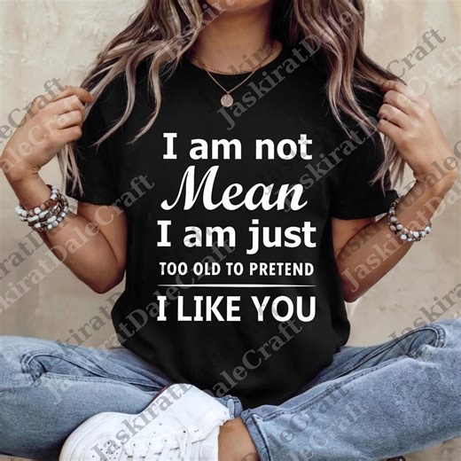 I Am Not Mean I Am Just Too Old to Pretend I Like You Png, Sarcastic Png, Humor Digital, Funny Saying Png, Anti Social Png, Mean Png - Etsy