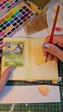 Watercoloring My Pokemon Cards with No Experience! | Ep. 2 Weedle #beginnerartist #pokemontcg