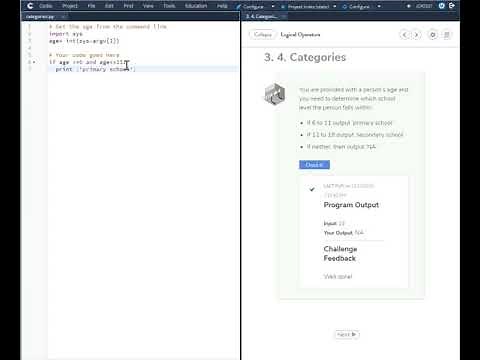 IT-140 Introduction to Python Codio Challenge 3. 4. Categories