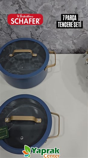 Yaprak Center | Elden Taksitli Alışveriş Merkezleri on Instagram: "✨️ Schafer 7 Parça Tencere Seti"