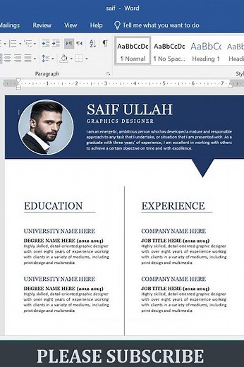 Short & Attractive Resume Format for Job in 2025