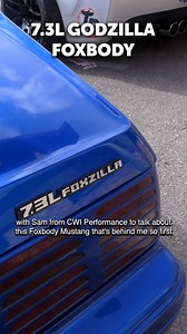 This supercharged Ford 7.3L Godzilla powered Mustang caught our eye at the OUSCI. Would it grab yours? With 450hp to 1000hp on tap via an EMtron ECU control strategy incorporating a drive-by-wire (DBW) throttle body, this V8 swapped Fox Boy Mustang, an exciting project we couldn't resist chatting about. Sam Hiu Bin of CWI Performance runs us through this 7.3L V8 Mustang build that has taken the Ford 'Godzilla' V8, never designed for race cars, and put it in a race car anyway. Not only that, but 