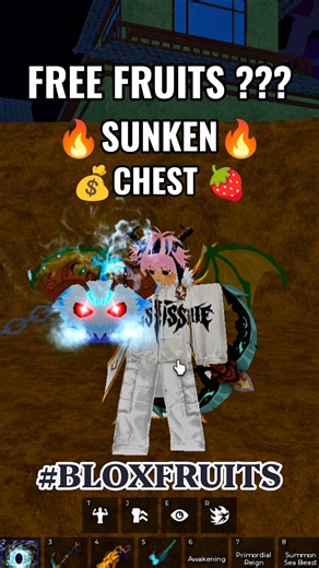 SUNKEN CHEST GOT BUFFED?! Free Fruit From Fishing in Blox Fruits #bloxfruits #roblox #bloxfruit