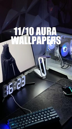 Wallpapers with infinite AURA..#wallpaperengine #pcbuild #setup #gaming