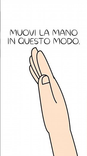 Muovi la mano in questo modo.