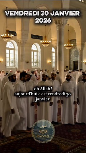 Prière du vendredi 30 janvier 2026 : un moment de recueillement