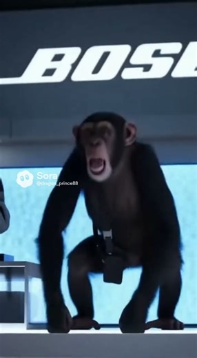Chimp discovers the remote control in the Bose store#Animals #AnimalTok #FunnyAnimals #Viral #FYP